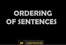 Ordering of sentences