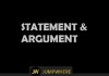 Statement and argument