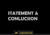Statement and Conclusion