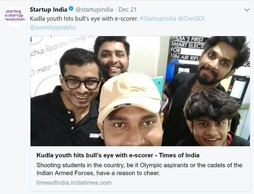 StartupIndia tweets about tachus