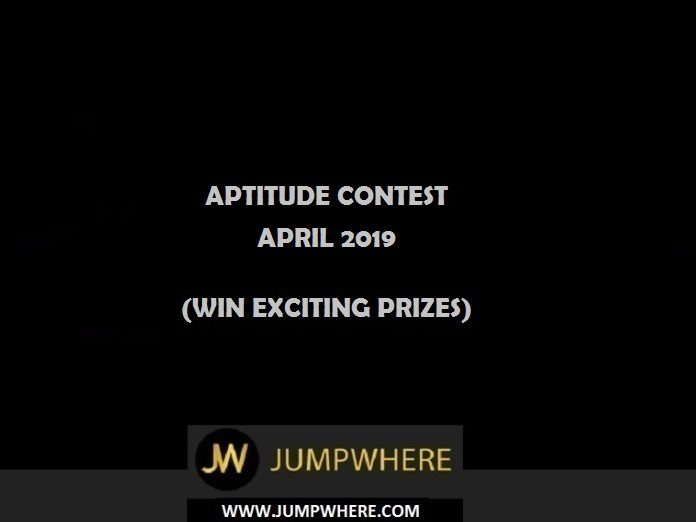 jumpwhere aptitude contest april 2019